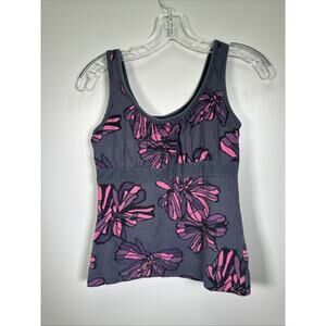 Old Navy Tank Top‎ Womens M Babydoll Butterfly Gray Purple Pink Y2K Cotton